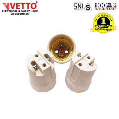 VETTO Keramik Fitting Lampu E27 - Fitting Downlight
