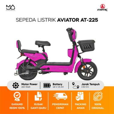 Sepeda Listrik Aviator AT 225 by Exotic Murah Original Bergaransi Resmi Hitam