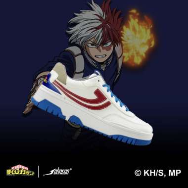 SEPATU SNEAKERS JOHNSON X MY HERO ACADEMIA - TODOROKI 41