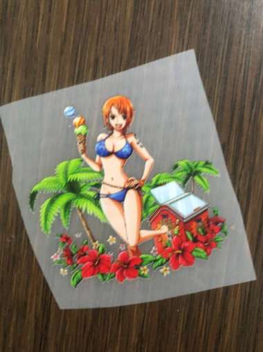 SABLON STIKER DTF SATUAN TEMA ONE PIECE UKURAN 8 - 9 CM 16