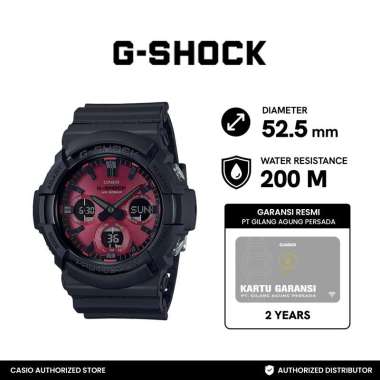 Jam Tangan Casio G-Shock GAS-100AR-1ADR Original Murah hitam