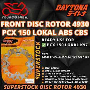 PIRINGAN CAKRAM DEPAN BELAKANG DAYTONA PCX 150 LOKAL K97 PCX 160 K1Z ABS CBS DISC BRAKE PIRINGAN CAK