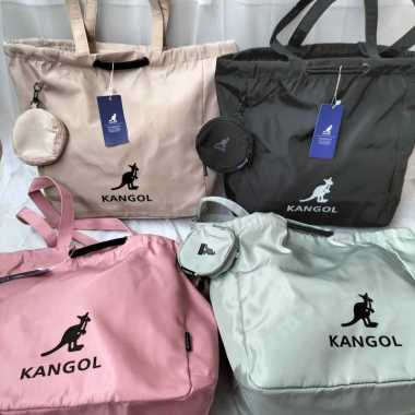 Tas KANGOL TOTE BAG Wanita E premium Cream