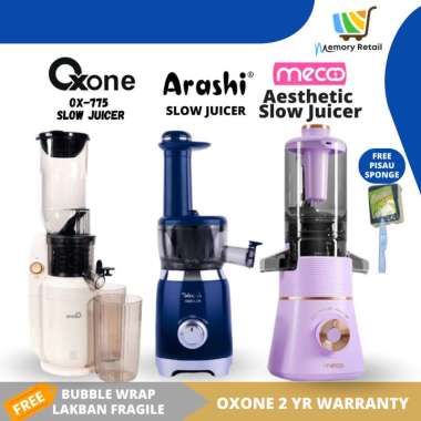 ARASHI Slow Juicer Buah Sehat Pembuat Jus Buah Segar Low Watt Slow Mecoo-LILAC