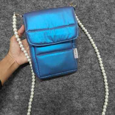 ARCELL - PUFFY SLINGPHONE | TAS SELEMPANG HP WANITA PHONE SKY BLUE