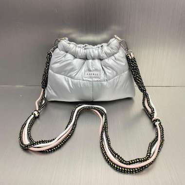 ARCELL - TAS PUFFY WONTON+PRUSIK STRAP l Slingbag Mini Puffy WONTON SILVER