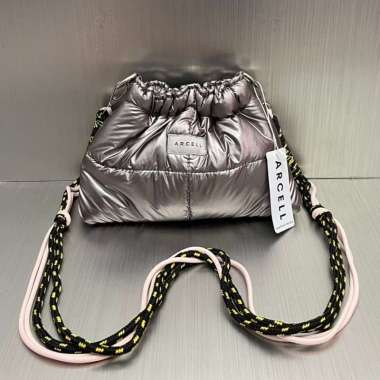 ARCELL - TAS PUFFY WONTON+PRUSIK STRAP l Slingbag Mini Puffy WONTON GREY
