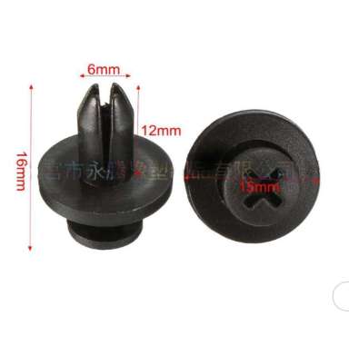 Kancing Rivet Spakbor Klip Baut Bumper Liner 6MM Mobil Motor Universal