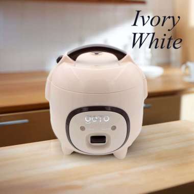 Goto Clayton Rice Cooker Penanak Nasi Magic Com Mini 0.8L Low Watt IVORY WHITE