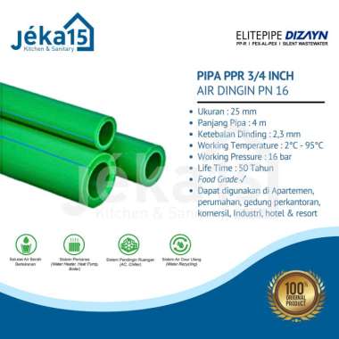 DIZAYN PIPA PPR 3/4 INCH AIR DINGIN PN 16