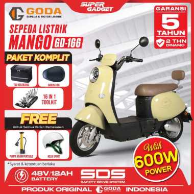 GODA 166 MANGO Sepeda Listrik 48V 12Ah Garansi Resmi Reguler Purple
