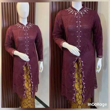 ZEA Setelan Rok Kebaya Wanita Modern Tunik Bahan Brukat Model Kebaya Modern Terbaru taro