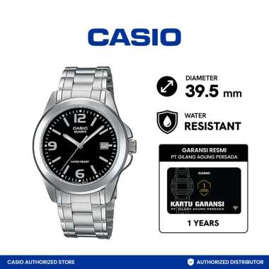 CASIO MTP-1215A-1AVDF Jam Tangan Pria [Original] SILVER BLACK