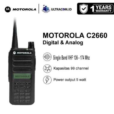 Motorola XIR C2660 XIRC2660 2660 Vhf HT Analog Digital Orginal Garansi Resmi