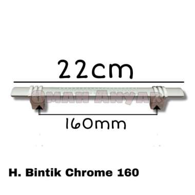 LUSINAN Handle Bintik Tarikan Lemari Laci Bahan Plastik MURAH OBRAL LSN-Bintik Chrome160