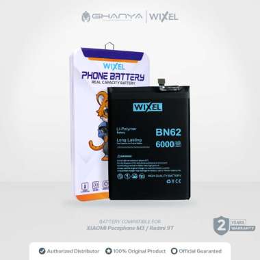 Baterai Pocophone Poco M3 Redmi 9T BN62 Battery Double Power Dual BN 62 Phone Wixel