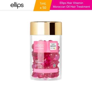 ELLIPS Hair Vitamin Jar (Isi 50 Butir) | Vitamin Rambut TREATMENT PINK