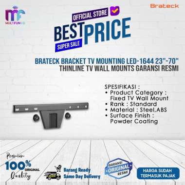 Brateck Bracket TV Mounting LED-1644 23"-70" Thinline TV Wall Mounts Garansi Resmi