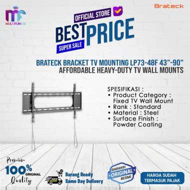 Brateck Bracket TV Mounting LP73-48F 43"-90" Affordable Heavy-Duty TV Wall Mounts