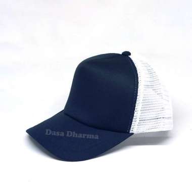 Topi Jaring Pria Hitam Putih Polos HItam/Putih