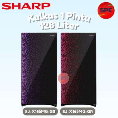 KULKAS 1 PINTU SHARP KAPASITAS 128 LITER SJ-X165MG-GB / SJ-X165MG-GR GARANSI RESMI (MEDAN)