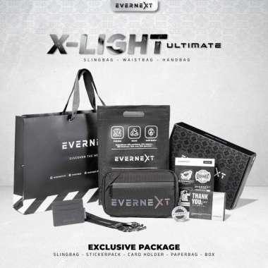 EVERNEXT - HAND BAG PRIA ANTI AIR SLING BAG X-LIGHT MULTIFUNGSI 3 IN 1 PRIA TAS SELEMPANG PRIA WATER