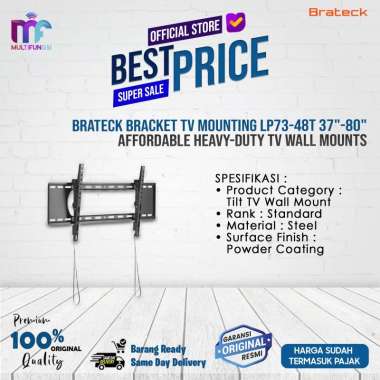 Brateck Bracket TV Mounting LP73-48T 37"-80" Affordable Heavy-Duty TV Wall Mounts