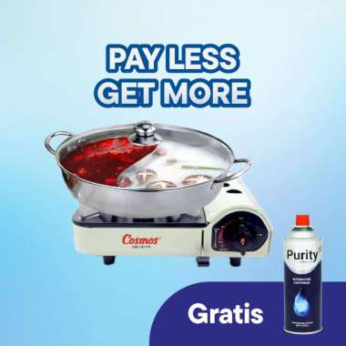 Paket Siap Masak Dapat 3Pcs (Panci Suki Shabu + Kompor Portable + Gas Kaleng)
