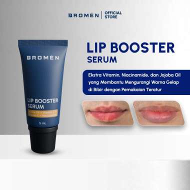 Bromen Lip Serum Booster 5mL Mengatasi Bibir Hitam Dan kusam Pada Pria - Lip Balm Serum Bibir Pria M