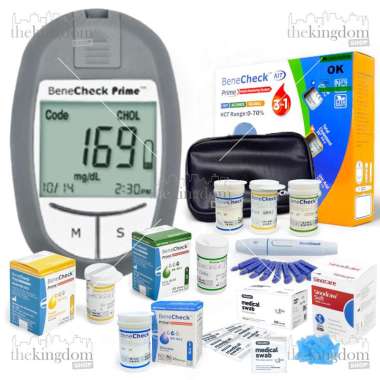 BeneCheck Prime 3in1 Multi-Monitoring System Alat Cek Gula Darah Kolesterol Asam Urat Glucose Choles