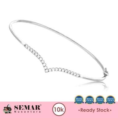 Gelang Emas Aurel Bangle White Gold 10K Semar Nusantara