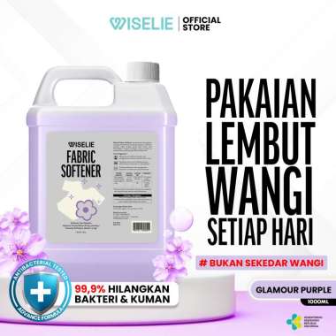 Wiselie Softener Cair Glamour Purple Pelembut Pakaian Dilengkapi Antibacterial Pakaian Harum dan Tid