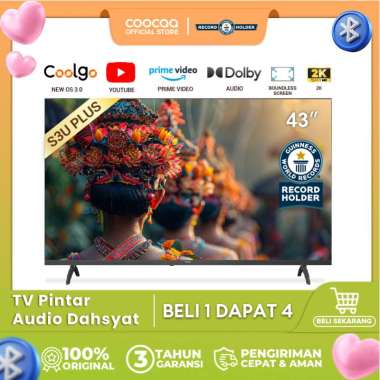 [NEW]COOCAA 43 inch - Coolita 3.0 - Smart TV - Youtube/ Prime Video - Dolby Audio (COOCAA 43S3U Plus