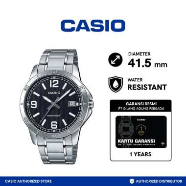 Jam Tangan pria Casio General MTP-V004D-1B2UDF Original Murah Silver - Black