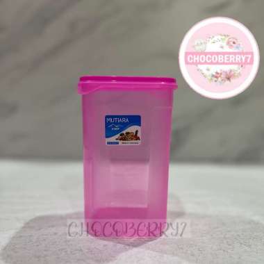 Toples ZAYN MUTIARA Warna Kotak 500ml,800ml,1000ml Wadah Bumbu Sealware Dapur Kecil ZAYN 1000ML PINK