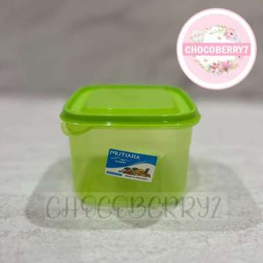 Toples ZAYN MUTIARA Warna Kotak 500ml,800ml,1000ml Wadah Bumbu Sealware Dapur Kecil ZAYN 500ML HIJAU