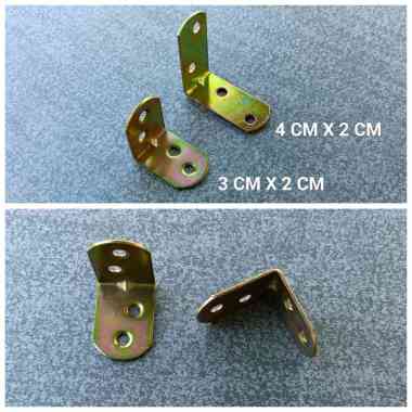 Ambalan L Siku Besi Galvanis 4 cm X 2 cm