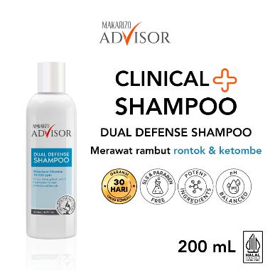 Makarizo Advisor Dual Defense Shampoo 200mL - Shampoo 2 in 1 for HAIR LOSS & DANDRUFF
