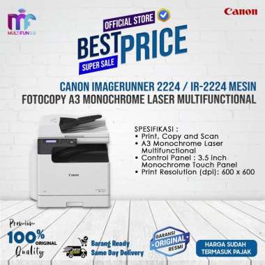 Canon imageRunner 2224 / iR-2224 Mesin Fotocopy A3 Monochrome Laser Multifunctional