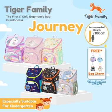 JOURNEY : TIGER FAMILY Ergonomic Bag - Backpack Tas Ransel Sekolah Anak Untuk Kesehatan Glitterlock