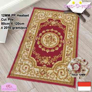 Tren-D-rugs Karpet lantai bulu permadani kamar tidur ruang tamu 80 cm x 120 cm - NMs Wafi Merah
