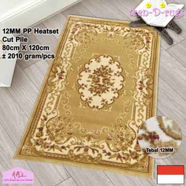 Tren-D-rugs Karpet lantai bulu permadani kamar tidur ruang tamu 80 cm x 120 cm - NMs Azna Cream