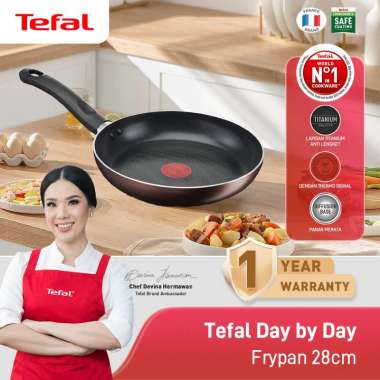 Tefal Day by Day Frypan 28cm - Panci Wajan Penggorengan Coklat