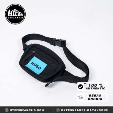 Tas HUGO BOSS HUGO SQUARE BLUE BLACK WAIST BAG 100% ORIGINAL 23X13X4CM