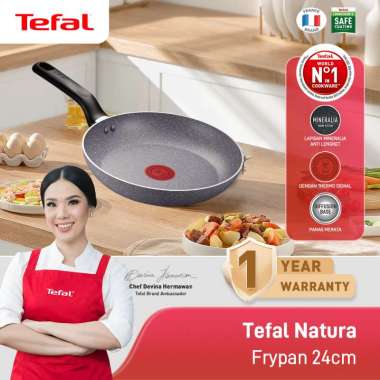Tefal Natura Frypan 24cm - Panci Wajan Penggorengan Abu-abu