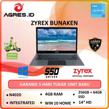 LAPTOP ZYREX BUNAKEN N4020 4GB 256GB+64GB W10 14.0 2Y WINDOWS 10 HOME NON BUNDLE