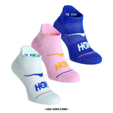 Kaos Kaki Lari Running Hoka No-Show Run Sock Unisex Men Women Original Ultramarine L