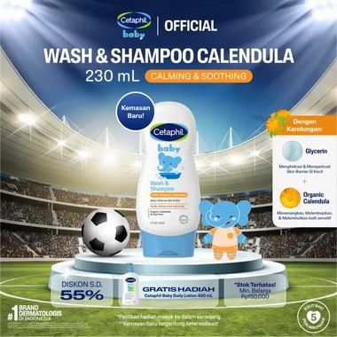Cetaphil Baby Wash & Shampoo with Organic Calendula 230ml