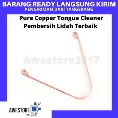 Alat Pembersih Lidah / Tongue Cleaner Scraper Import Korea Full Copper