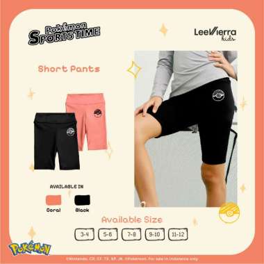 Poké Ball Short, Celana Pendek Olahraga Anak 9-10 tahun Coral